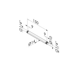 Blow gun extension SF -- G -- in aluminum