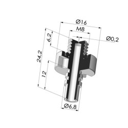 Separable Male Fitting M8