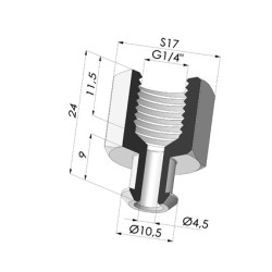 Fixed Female Fitting G1/4"