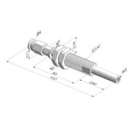 Spring Plunger Series ER M5 - Z 30 mm - Anti-rotation - Straight vacuum fitting