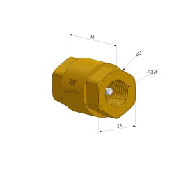 Check Valve Series VRV - Vacuum Ø G3/8"