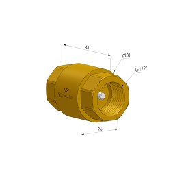 Check Valve Series VRV - Vacuum Ø G1/2"