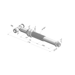 Spring plunger Series ER M14 - Z 50MM - Anti-rotation - T vacuum fitting