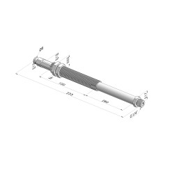 Spring plunger Series ER M14 - Z 80MM - Anti-rotation - Straight vacuum fitting