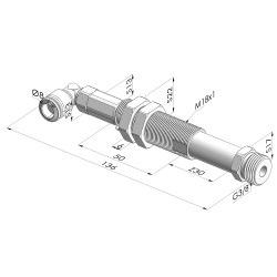 Spring plunger Series ER M38 - Z 30MM - Anti-rotation - Elbow vacuum fitting