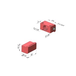 Flat Jet Nozzle at 90° Series BJP - 1/4G