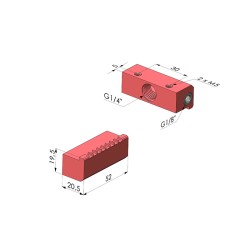 Flat Jet Nozzle at 90° Series BJP - 1/4G
