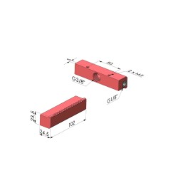 Flat Jet Nozzle at 90° BJP Series - 3/8G