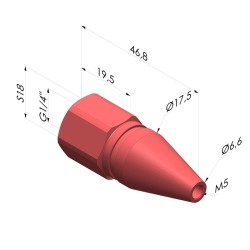 Round Jet Blowing Nozzle Series BS - 1/4G