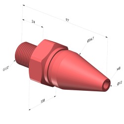 Round Jet Blowing Nozzle Series BS - G1/2"