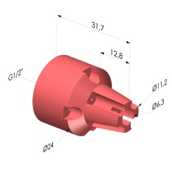 Round Jet Blowing Nozzle Series BS - G1/2"