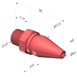Round Jet Blowing Nozzle Series BS - G1/4"