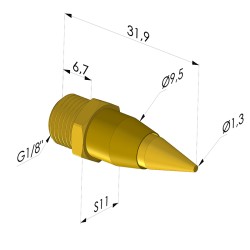 Round Jet Blowing Nozzle Series BS - G1/8"