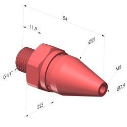Round Jet Blowing Nozzle Series BS - G1/4"