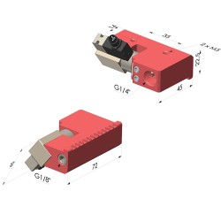 Flat Jet Blowing Nozzle Series BJP 90 EV - 1/4G