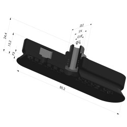 Oblong Suction Cup Series 4OF 85x23mm M18