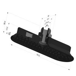 Oblong Suction Cup Series 4OF 94x32mm M14
