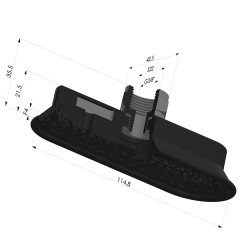 Oblong Suction Cup Series 4OF 115x43mm F38