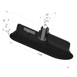 Oblong Suction Cup Series 4OF 115x43mm M14