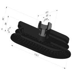 Oblong Suction Cup 1.5 Bellows Series 4R 112x57.3 mm