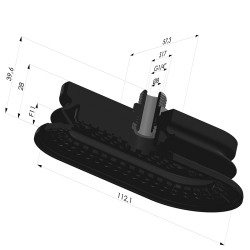 Oblong Suction Cup 1.5 Bellows Series 4R 112x57.3 mm