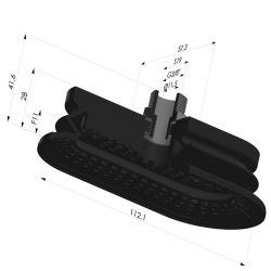 Oblong Suction Cup 1.5 Bellows Series 4R 112x57.3 mm