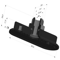 Oblong Suction Cup Series 4RP 63x23MM