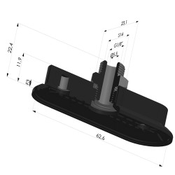 Oblong Suction Cup Series 4RP 63x23MM