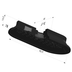 Oblong Suction Cup Series 4RP 83x40MM