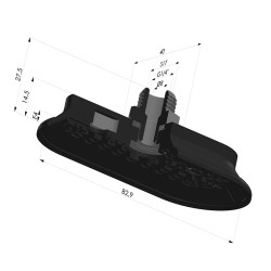 Oblong Suction Cup Series 4RP 83x40MM