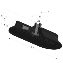 Oblong Suction Cup Series 4RP 83x40MM