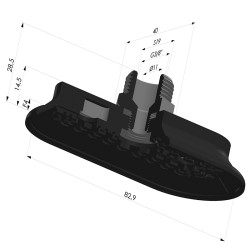 Oblong Suction Cup Series 4RP 83x40MM