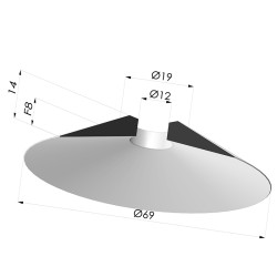 Flat Suction Cup Series 7 Ø 69MM