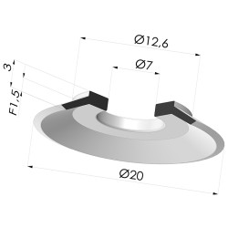 Flat Suction Cup Series 7 Ø 20MM