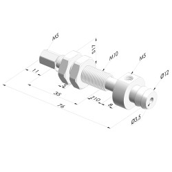 Spring plunger ERSM Series - Z 10MM - radial supply