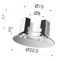 Flat Suction Cup Series 7SP Ø 22.5MM