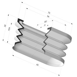 Oblong Suction Cup Series 4PA 65X30.5MM