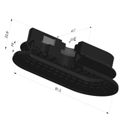 Oblong Suction Cup 1.5 Bellows Series 4R 81.5x41.7 mm