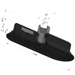 4OF Series Oblong Suction Cup 115x43mm F14