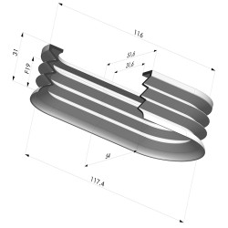 Oblong Suction Cup Series 4PA118X54X31MM