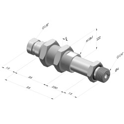 Spring plunger Series ER M14 C20- Z 20MM