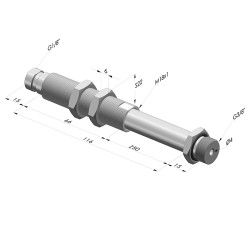 Spring plunger Series ER M38 C50- Z 50MM
