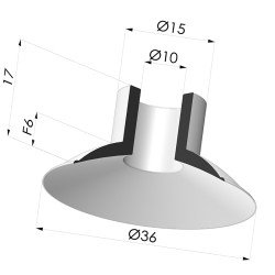 Flat Suction Cup Series 5, Ø 36 mm