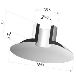 Flat Suction Cup Series 5, Ø 39 mm - More flexible suction cup