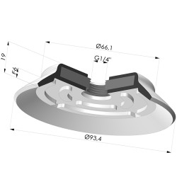 Flat suction cup series PFG, Ø 93.4 mm
