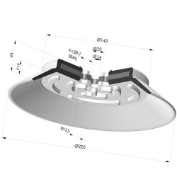 Flat suction cup series PFG, Ø 225 mm