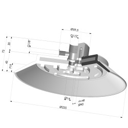 Flat suction cup series PFTF, Ø 225 mm